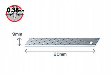 OLFA OSTRZE SEGMENTOWE STALOWE ASB-10S 10szt 9mm Producent Olfa