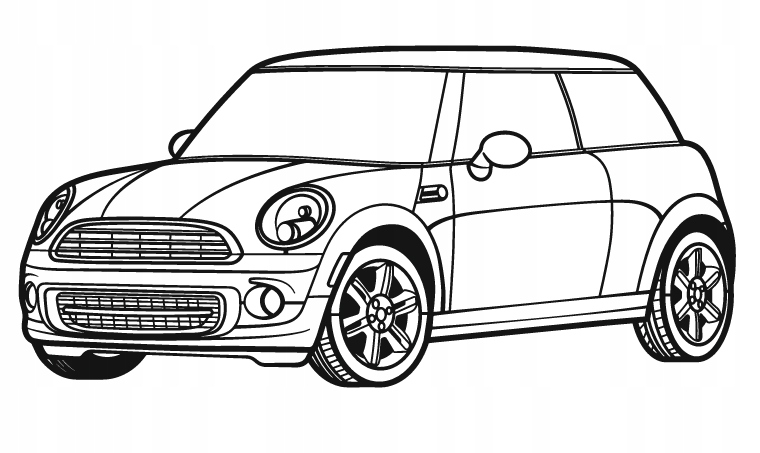 nástěnná dekorace Obraz Auto Mini Cooper Perspective