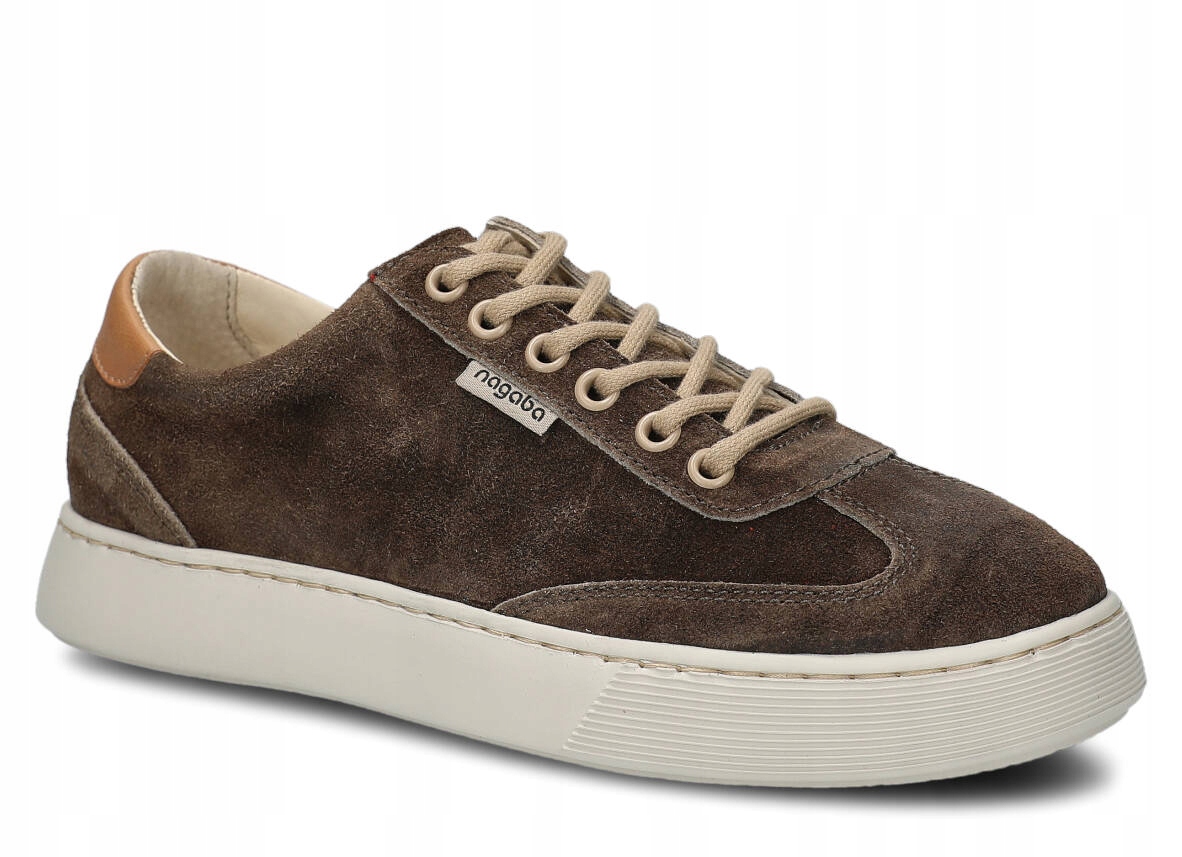 Dámské kožené polobotky hnědý velur Nagaba 612 pohodlné, ležérní -39