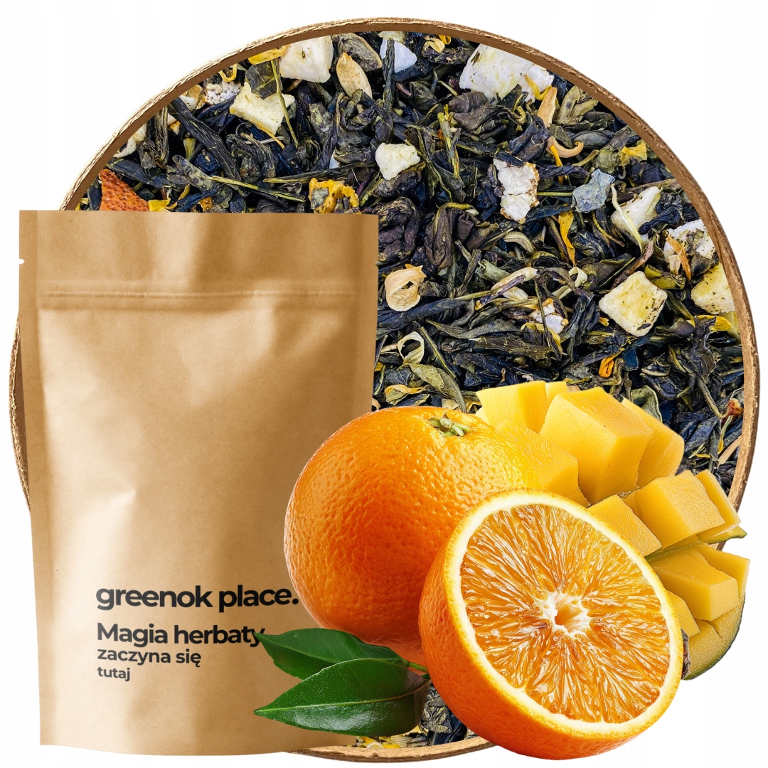 Zelený Čaj Mango Pomeranč 1000g sencha Aromatic