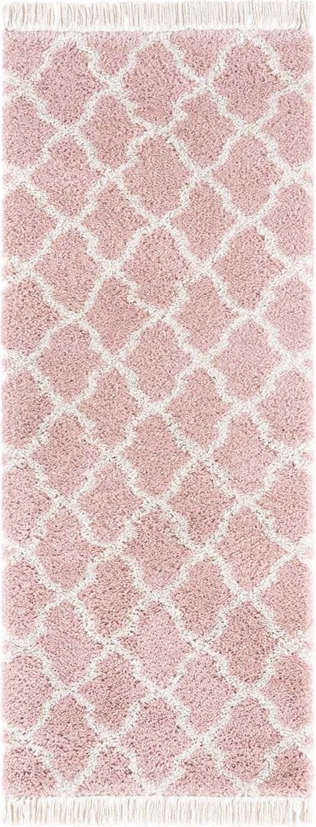 Koberec, koberec běhoun shaggy Boho s třásněmi 80x200 cm