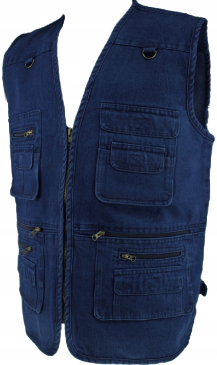 KAMIZELKA MĘSKA JEANS BEZRĘKAWNIK 5XL B37