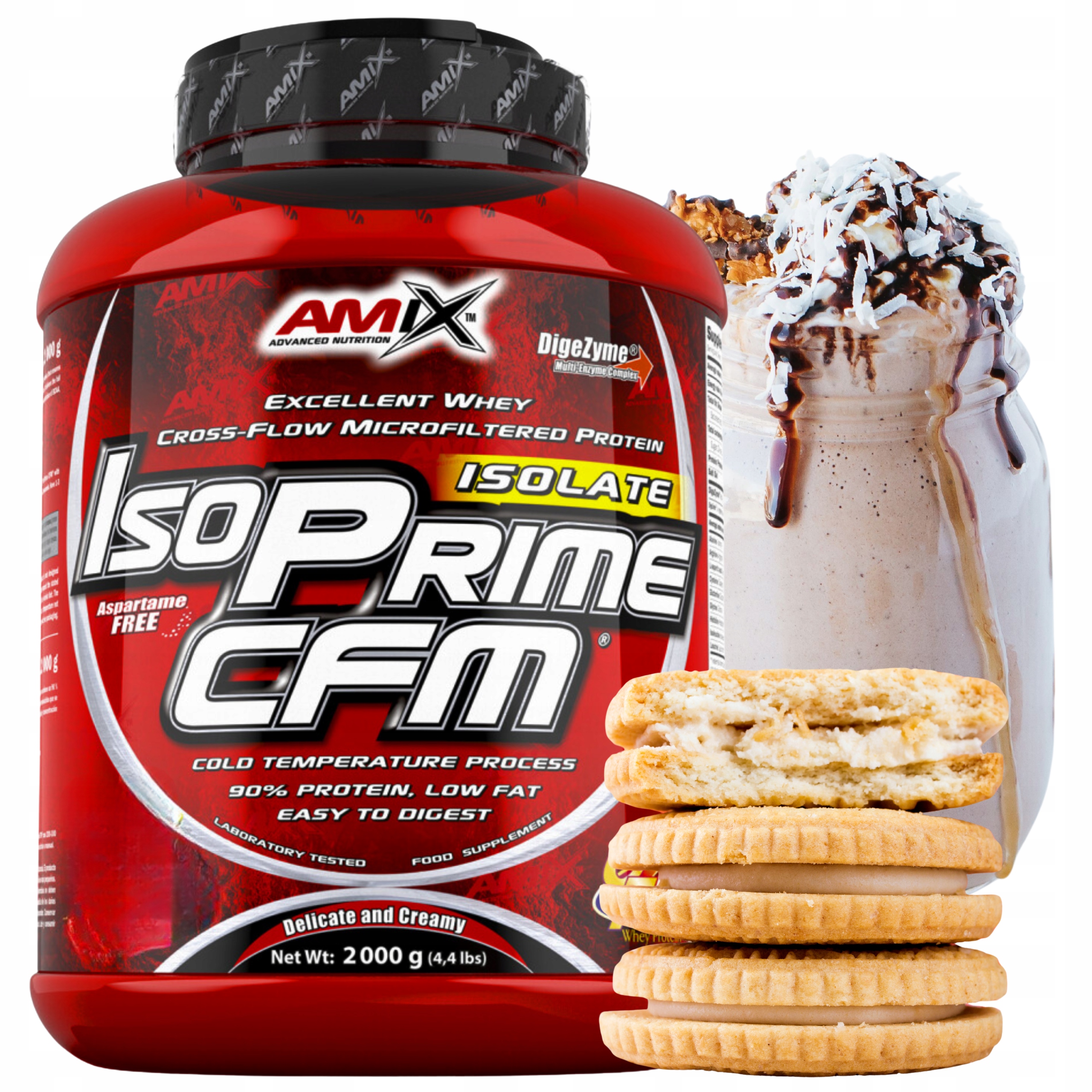 Bílko Amix Iso Prime Cfm 2kg Sušenka s krémem Protein