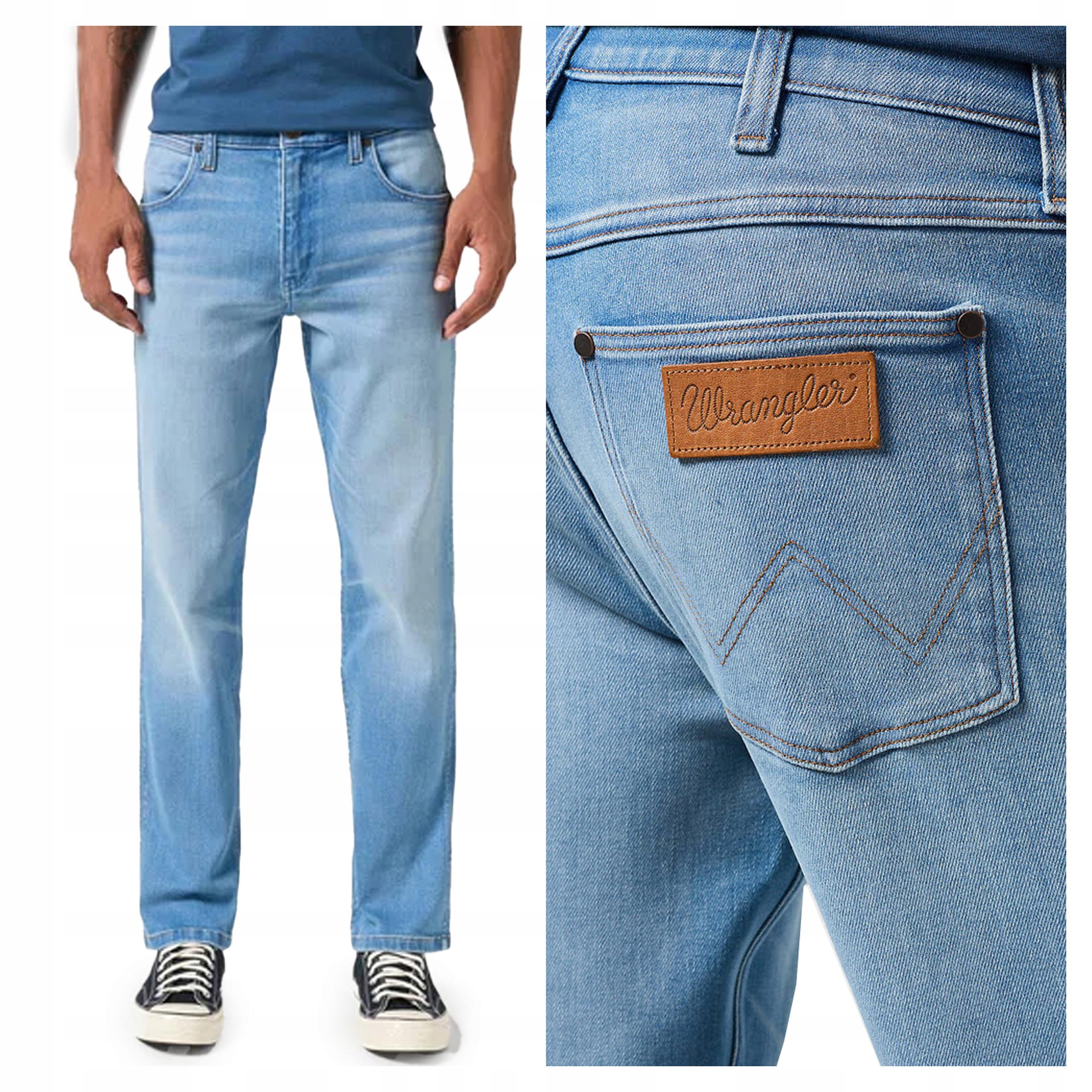Pánské jednoduché džínové kalhoty Wrangler Greensboro 32/34