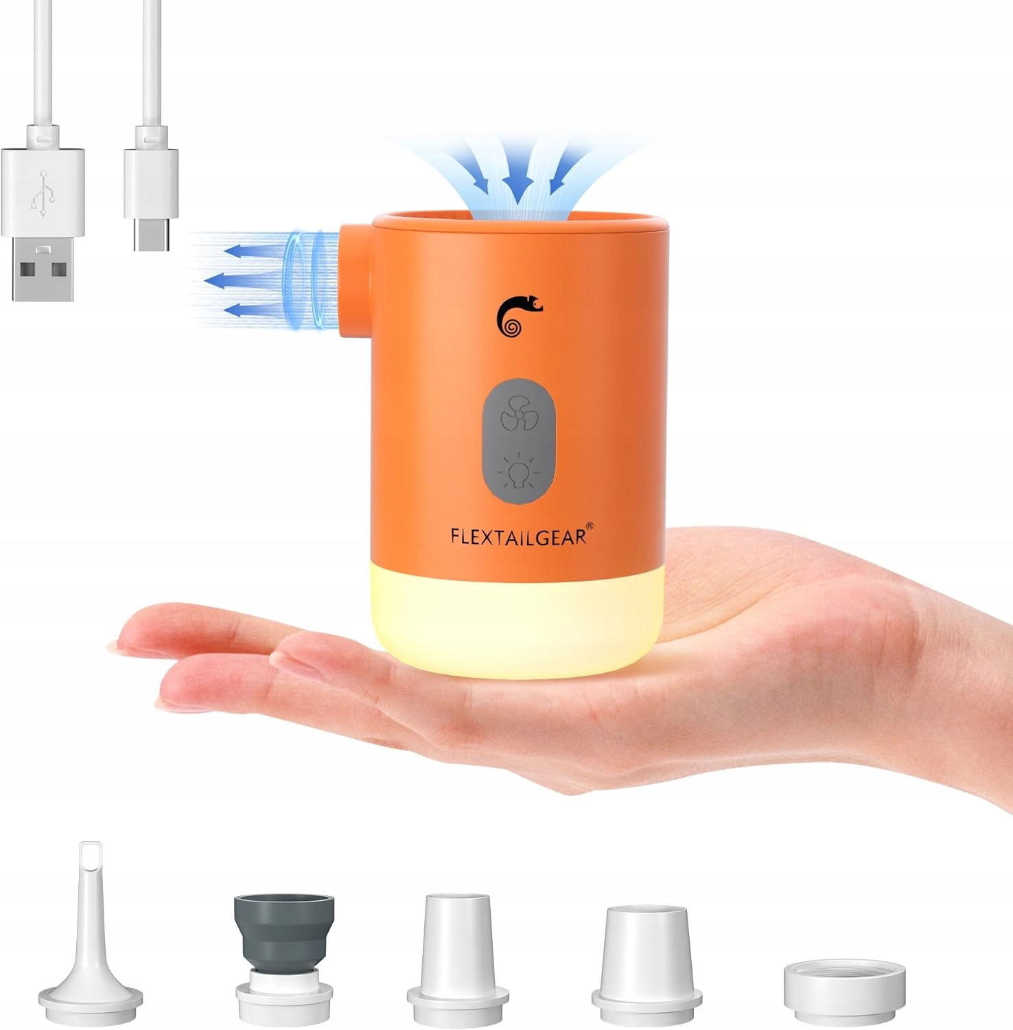 Elektryczna Pompka Flextailgear Akumulotarowa 3w1- Usb Lampka Led