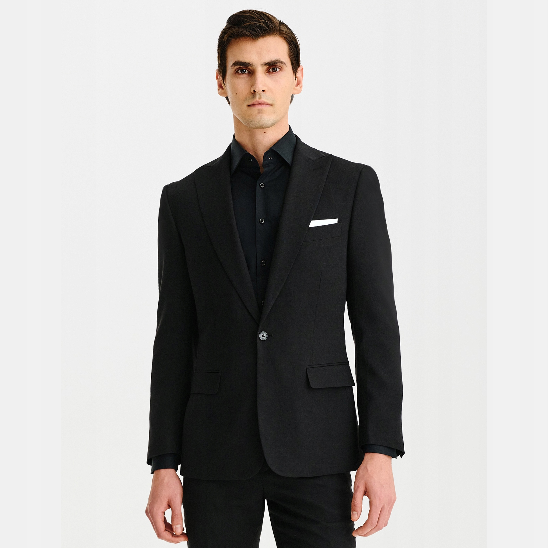 Klasické černé sako Slim Fit Pako Lorente vel 50/176