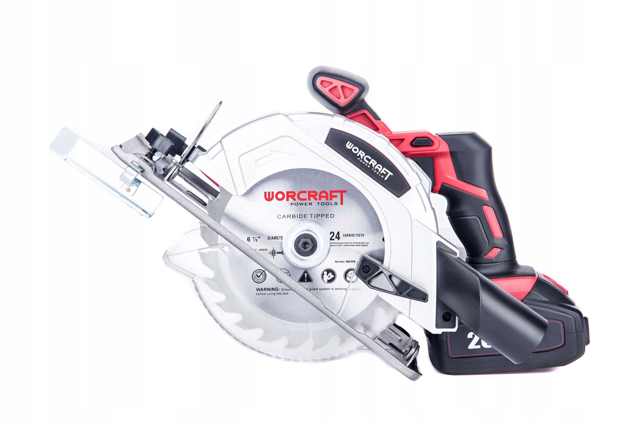 Akumulátorová kotoučová pila Worcraft CCS-S20Li, 20 V, Li-Ion, 165 mm