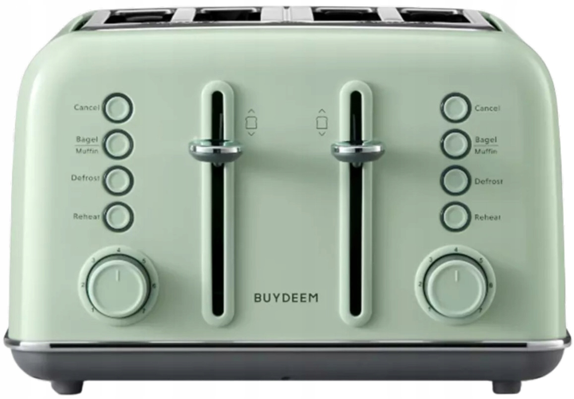 BUYDEEM Toster na 4 kromki, DT640E, Cozy Greenish, EU — 16