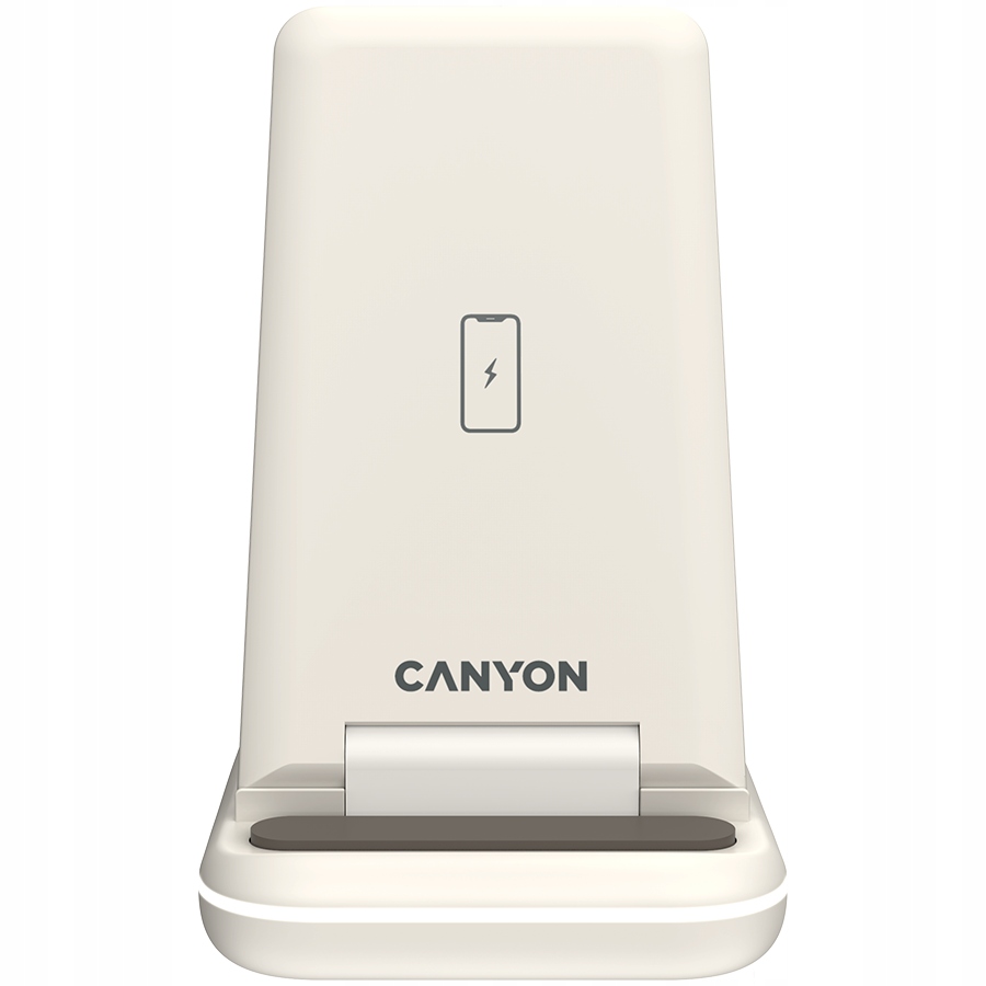 CANYON Ładowarka bezprzewodowa WS-304 15W 3w1 Cosmic Latte — 12