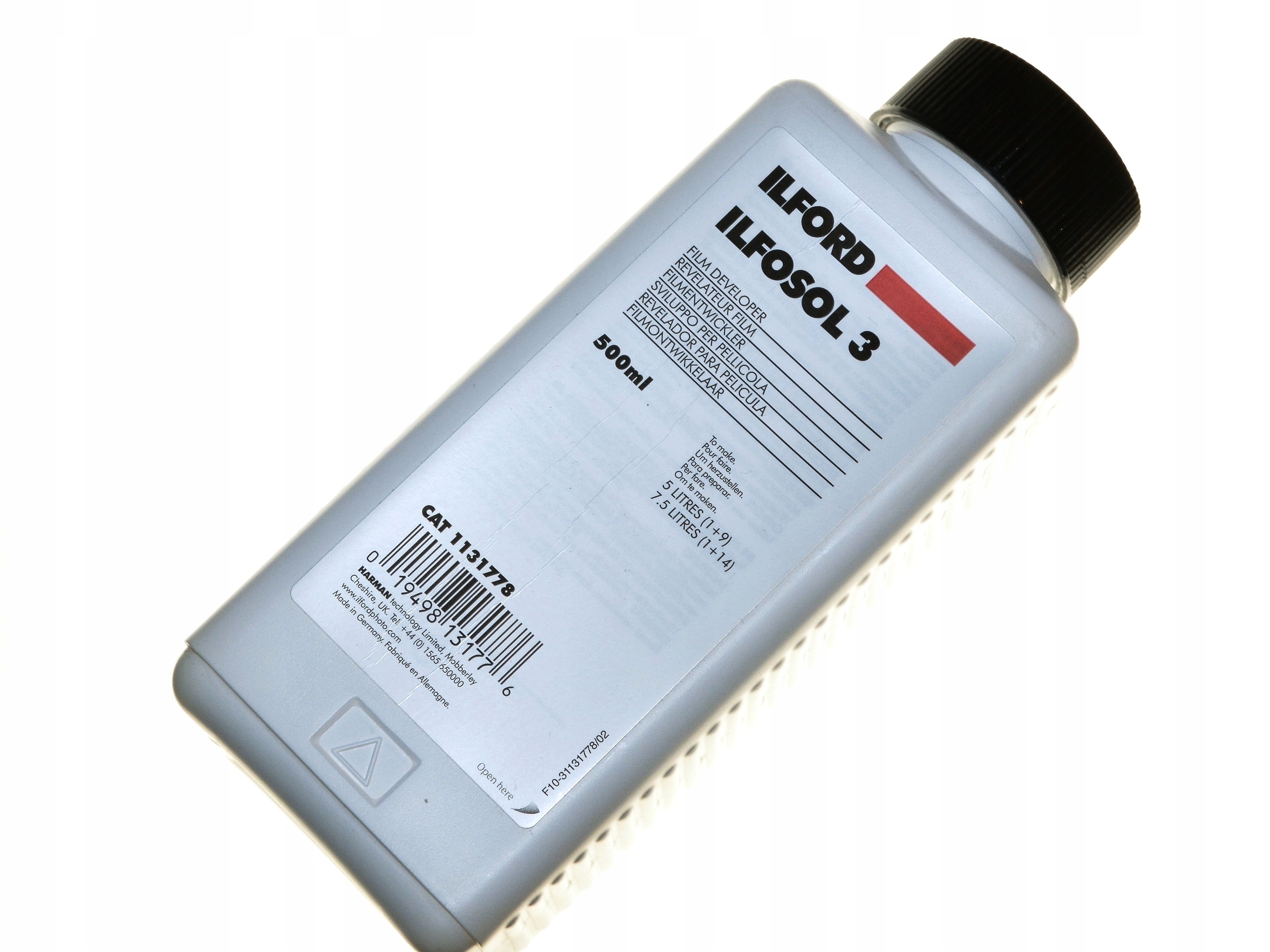 

Wywoływacz do filmu kliszy Ilford Ilfosol 3 500 ml