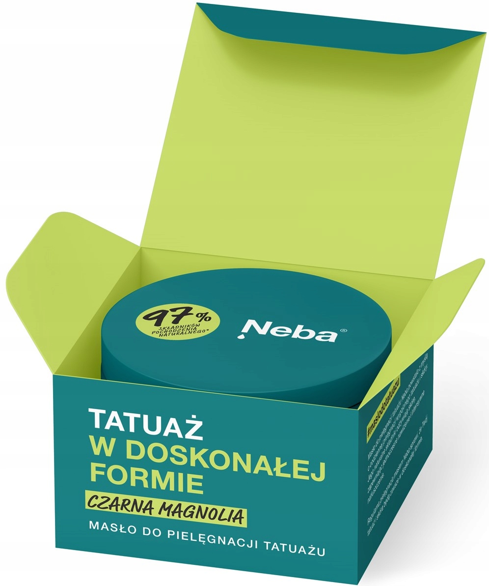 MASŁO do pielęgnacji TATUAŻU CZARNA MAGNOLIA Krem z filtrem UVA SPF50+ NEBA EAN (GTIN) 5904506161232