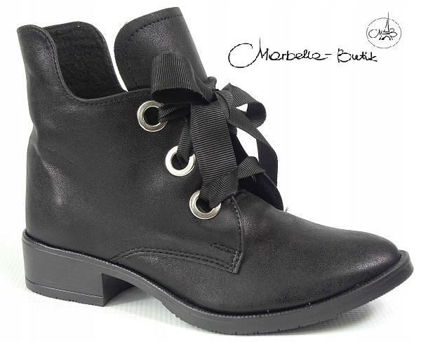 

Czarne Botki Workery Zarka !!! Jakość !!! r.40