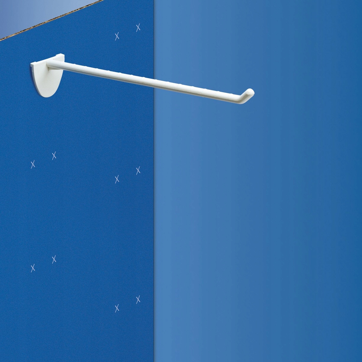 Hak plastikowy wpinany pojedynczy 200 mm