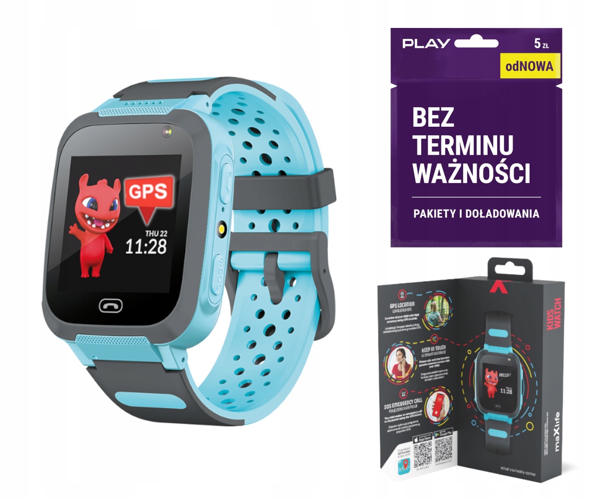 

Zegarek Smart watch dla dzieci Sim Gps niebieski