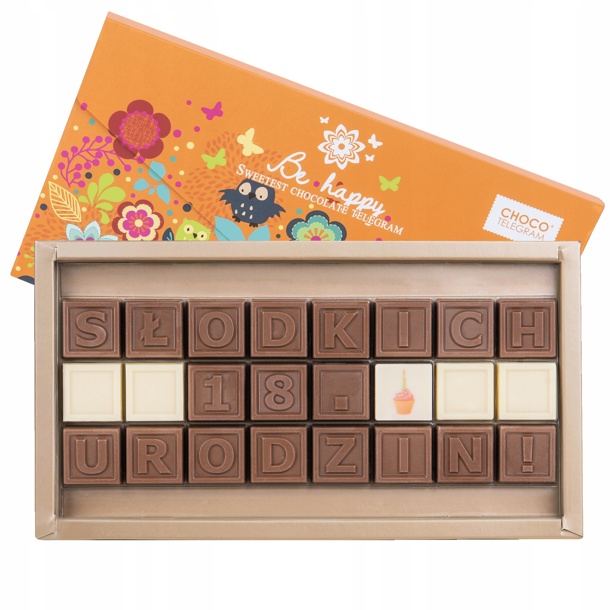 Czekoladow Telegram Słodkich 18. urodzin! Belgijska Czekolada Na Urodziny