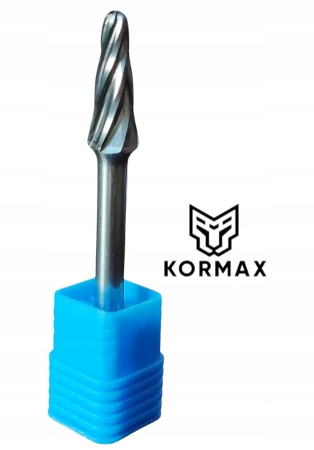 Fréza 12 mm kuželový kulatý rotační pilník Kel na hliník z karbidu