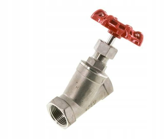 Uzavírací šikmý ventil G 1", PN40, nerezová ocel