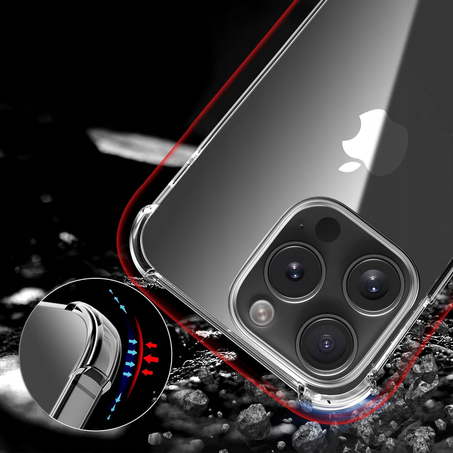 ETUI do APPLE IPHONE 15 PRO ANTI SHOCK +SZKŁO 9H Kolekcja Anti-Fall Case