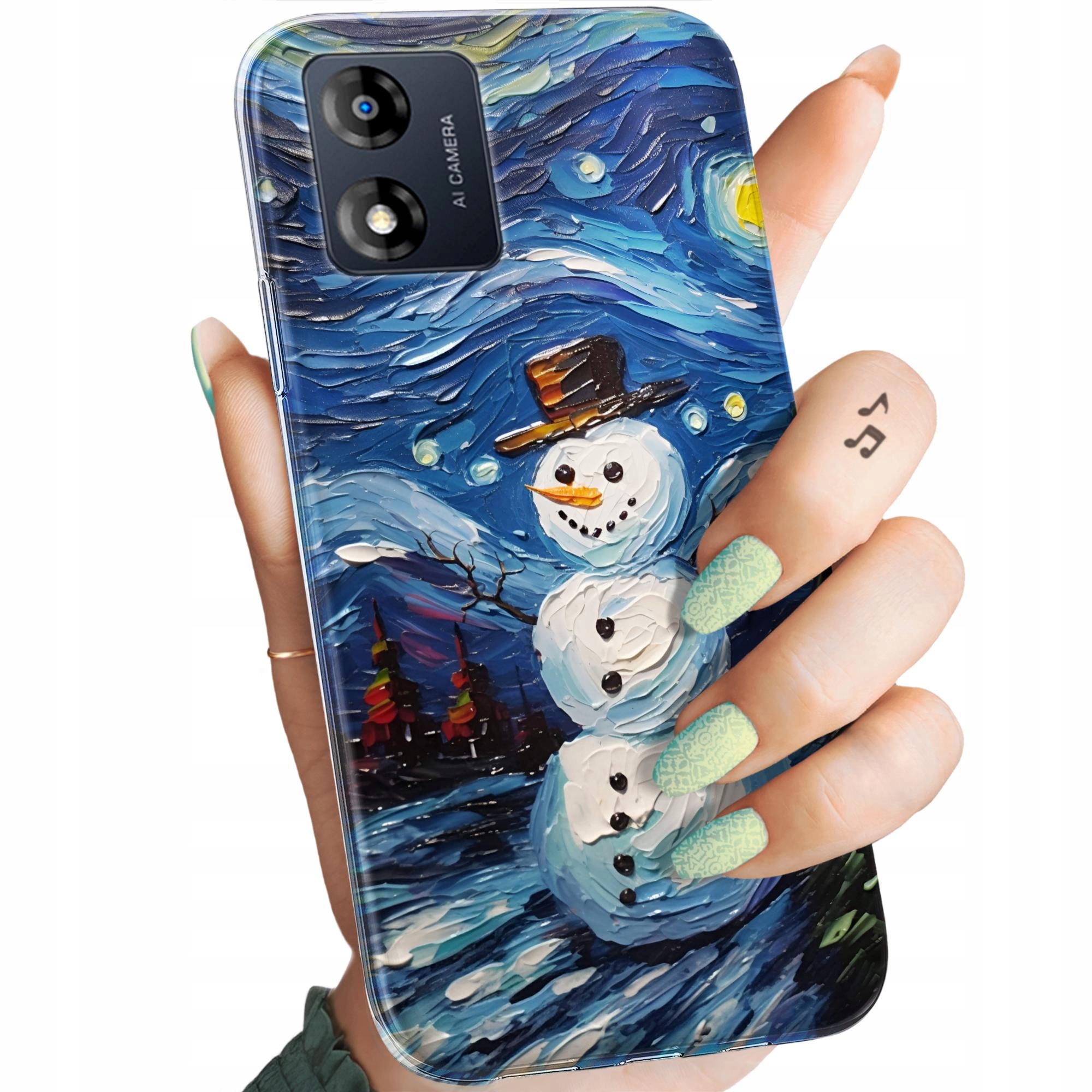 Etui Do Motorola Moto E13 Bałwan Zima Śnieg Obudowa Pokrowiec Case