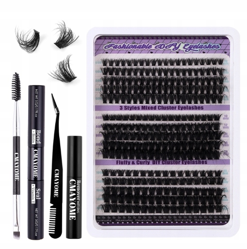 vim tag Řasy D Curl bondingové 270 ks Bonding Lash 10-18MM Diy sada