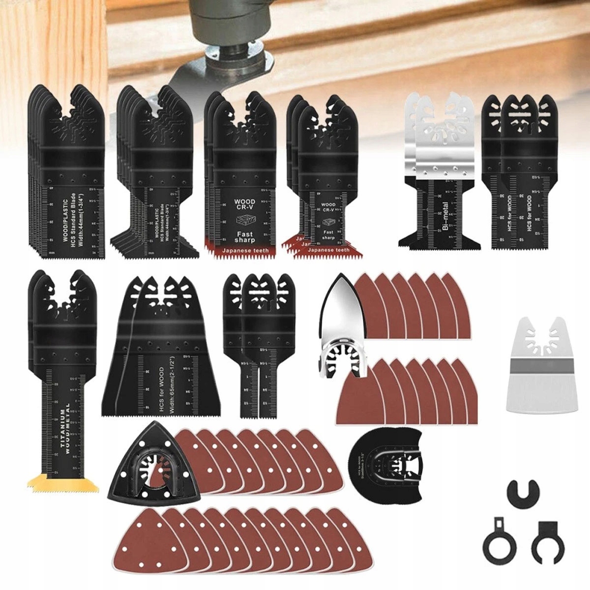 Brzeszczoty Oscylacyjne Zestaw 116 Szt Multitool Drewno Metal Hcs
