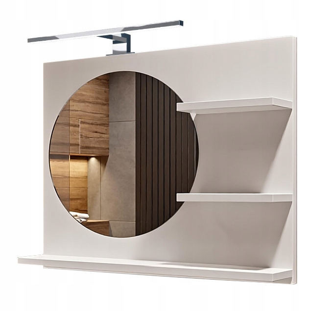 Zrcadlo s policemi a Led osvětlením Better Home, 60 x 50 x 12 cm