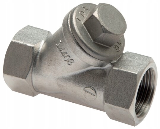 Šikmý zpětný ventil G 1 1/4" PN40 nerezová ocel