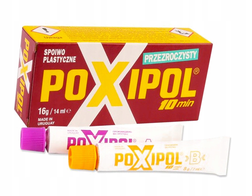 

Poxipol klej dwuskładnikowy przezroczysty 16g/14ml