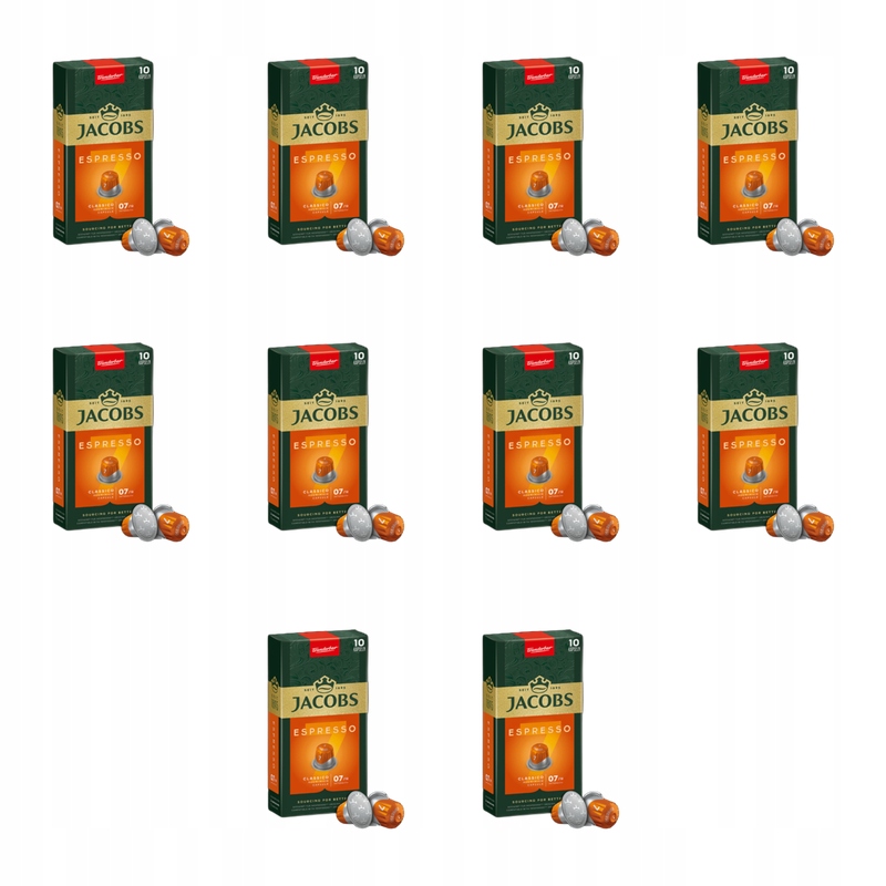 Jacobs Espresso Classico 7 Mletá káva 10 kapslí 52 g X10