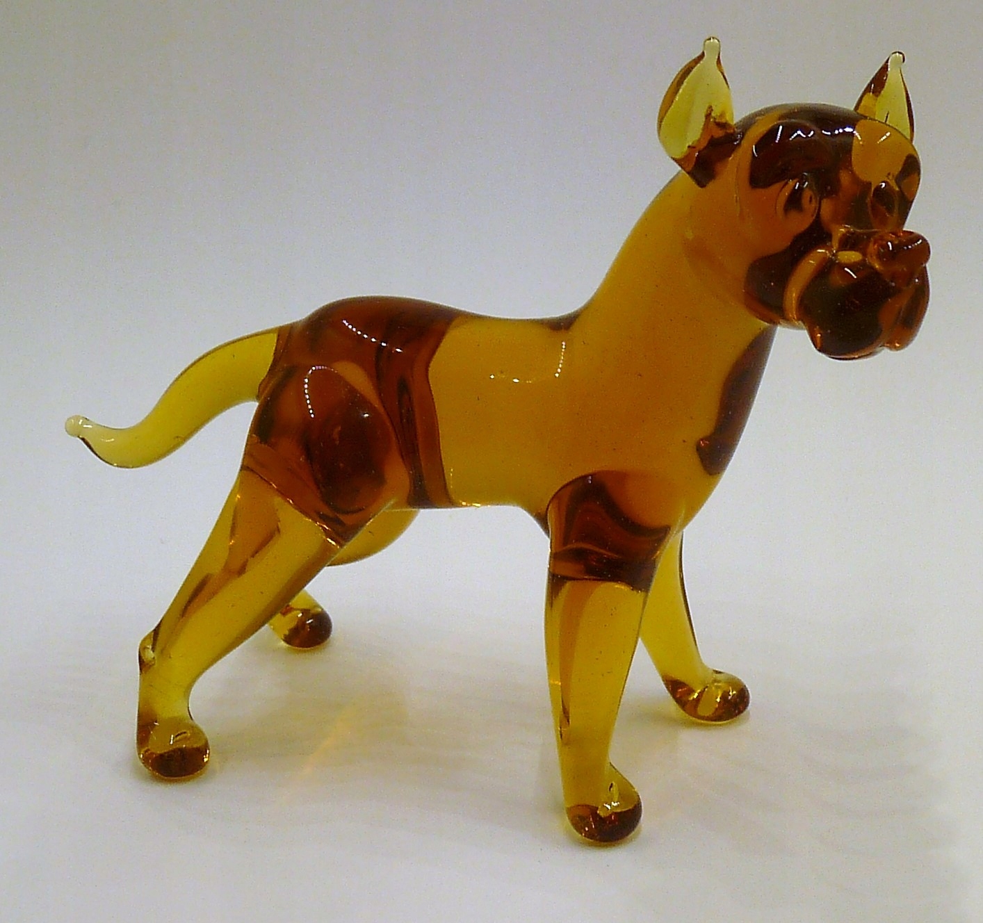 Skleněná figurka Extra Pes Rasový Pit Bull Terrier Hnědá dárek Fd Velká