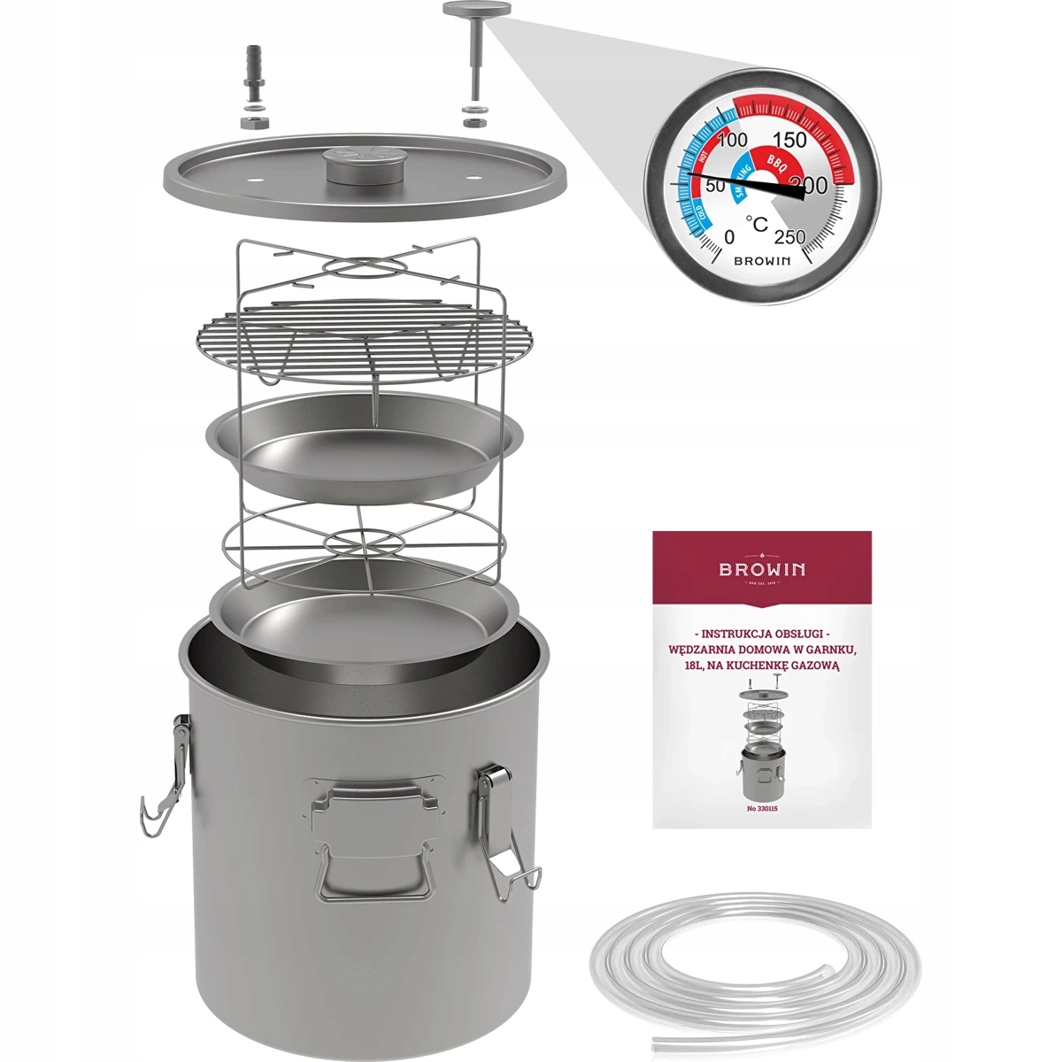 Prenosná balkónová udiareň pre ryby a syry a údeniny Browin 330115