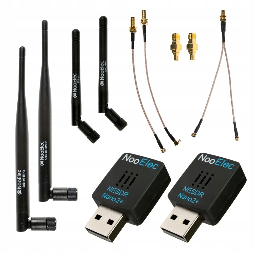 Nooelec Stratux Ads-b pakiet Nesdr Nano 2+ z zestawem anten i kabli