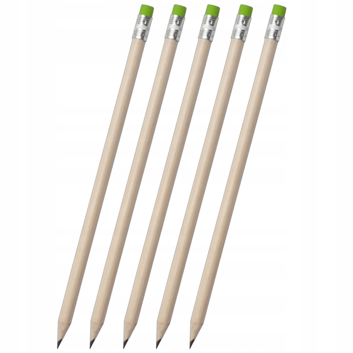 Ołówki drewniane z gumką Grawer logo 100szt