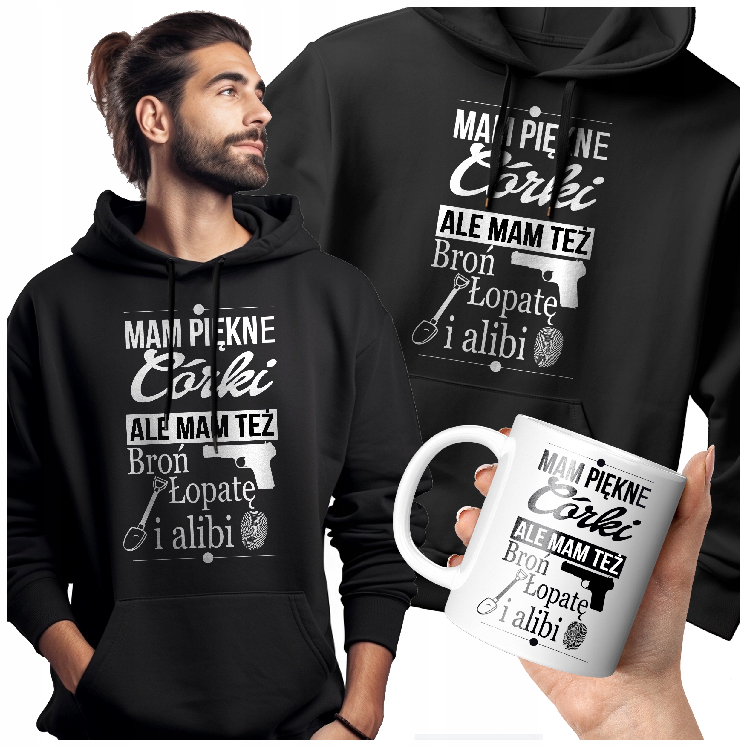 Pánská Mikina Dárek Od Dcer Mám Krásnou Dceru A Lopatu Zbraň Alibi Pro Otce