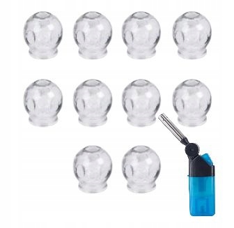 

Zestaw baniek chińskich szklanych 45mm+zapalniczka