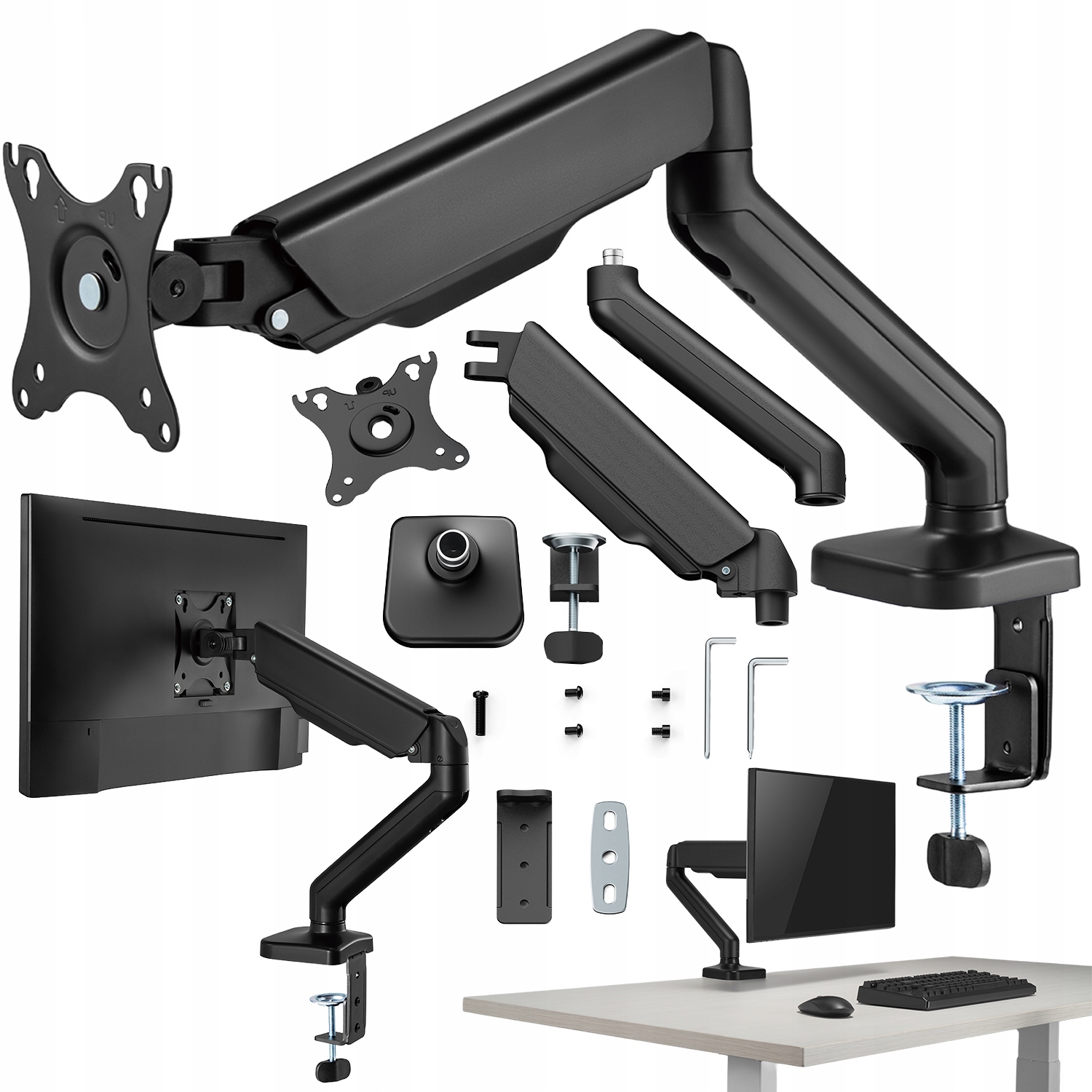 Držák Monitoru K Psacímu Stolu Stojan Upevnění Vesa Na Monitor Tlapka Rameno Nožka