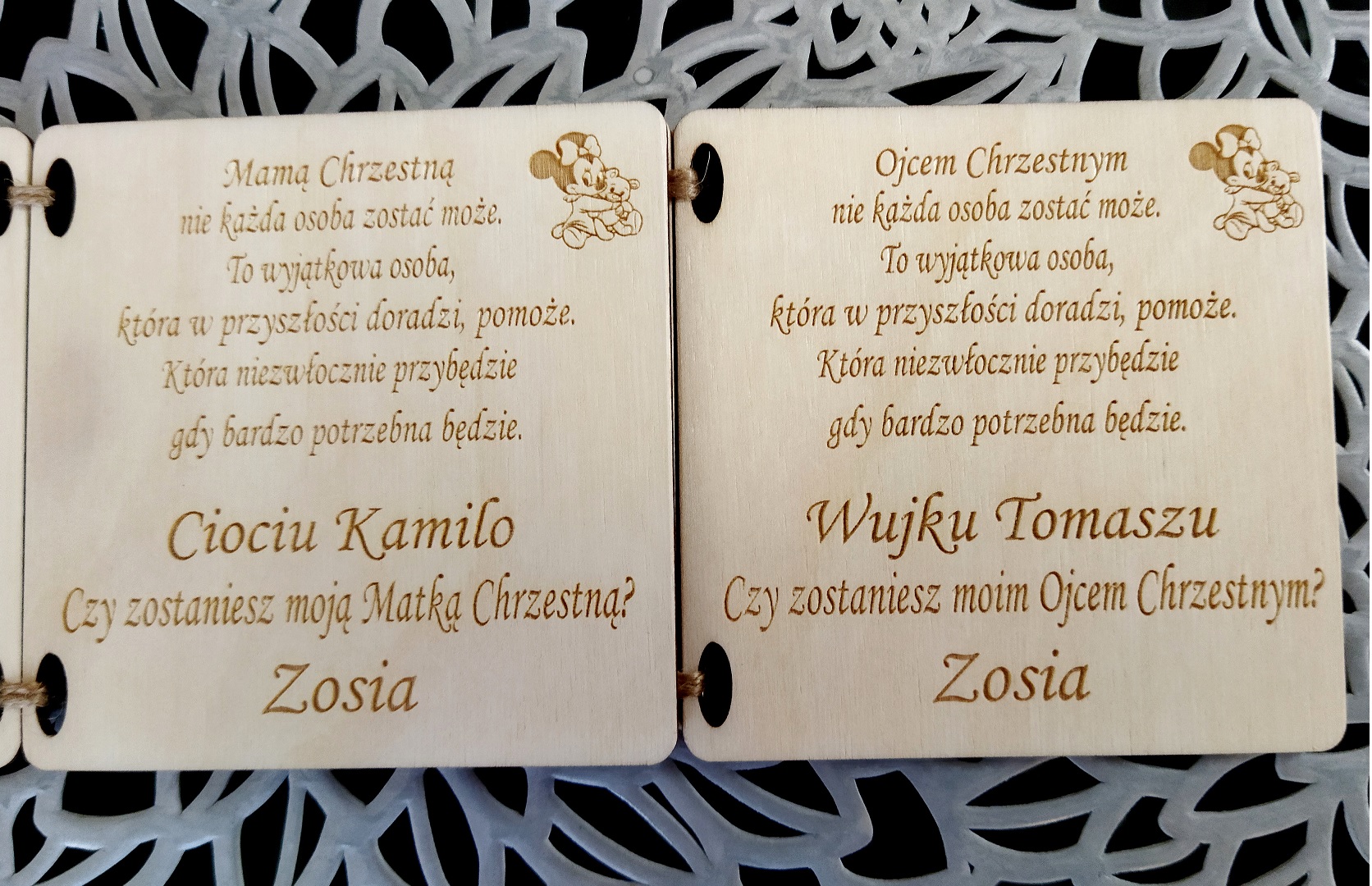 Pytanie Czy Zostaniesz Moją Matką Chrzestną Kształt kwadratowy