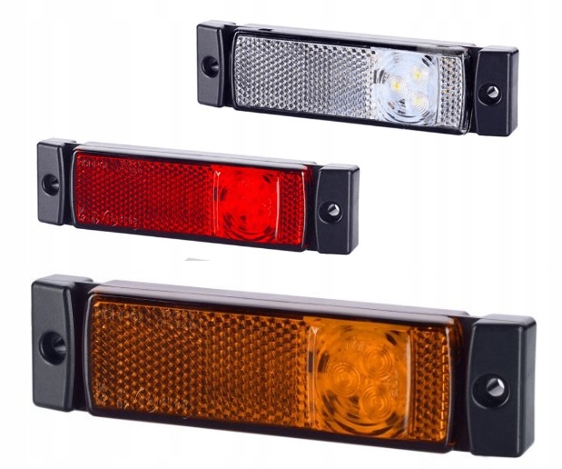 LAMPA OBRYSOWA LED POMARAŃCZOWA LAWETA NACZEPA Informacje dodatkowe żarówki w zestawie