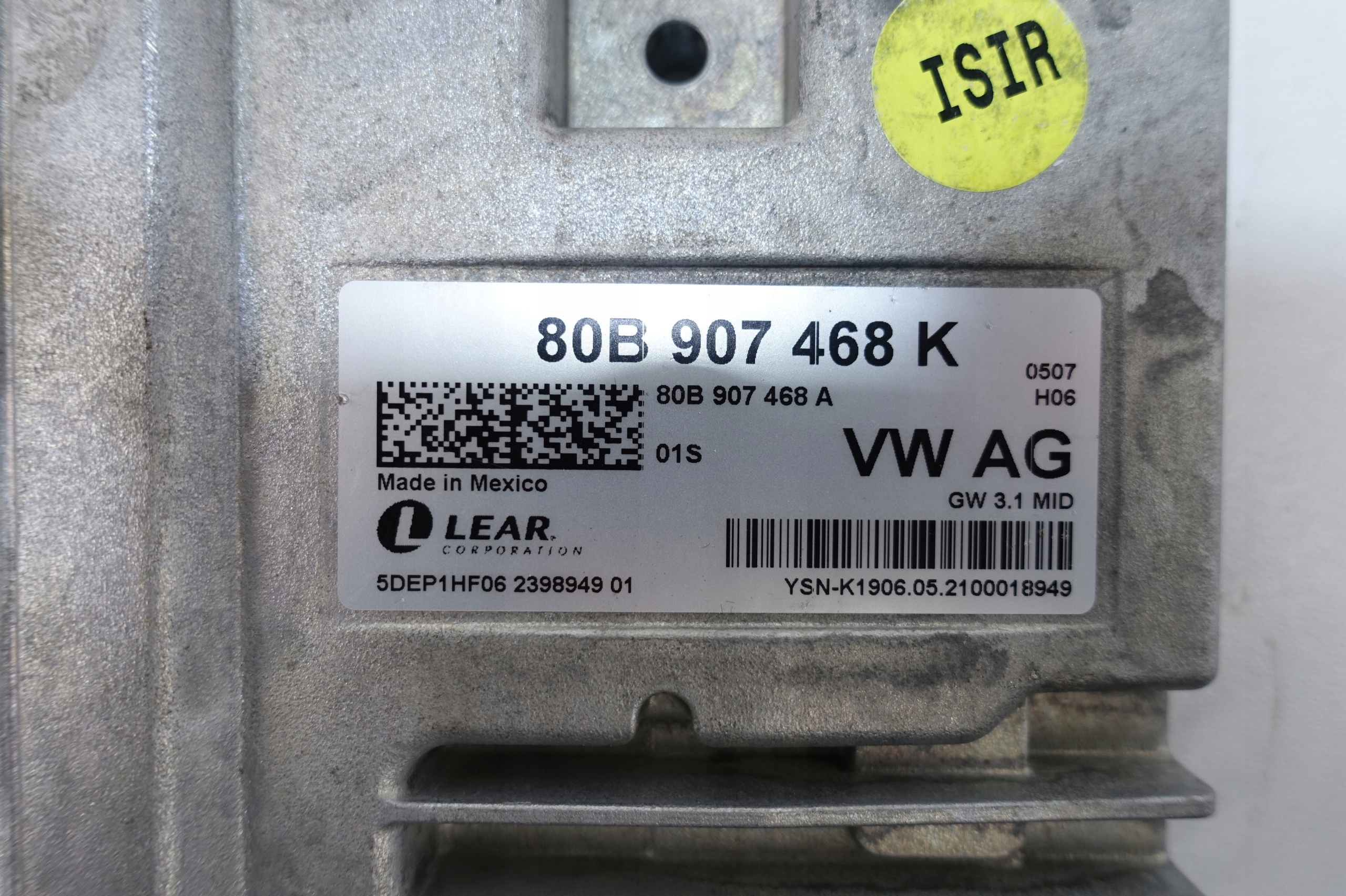 VW AUDI SEAT SKOWA control unit computer 80B907468K