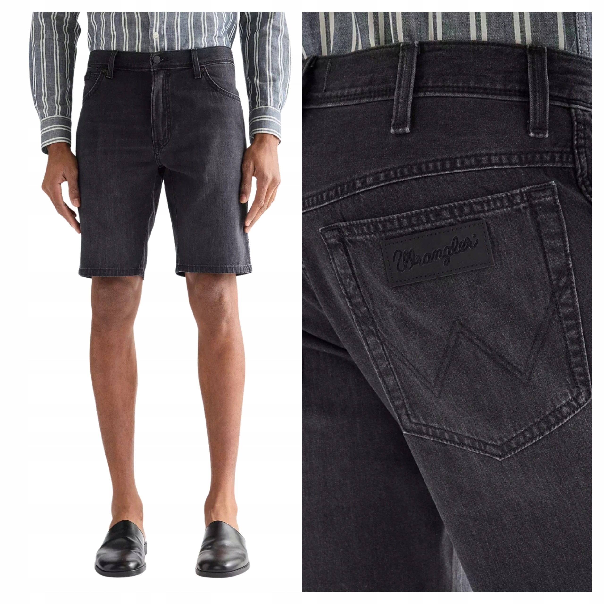 Kraťasy džínové kraťasy Wrangler Texas Shorts Šedé W34
