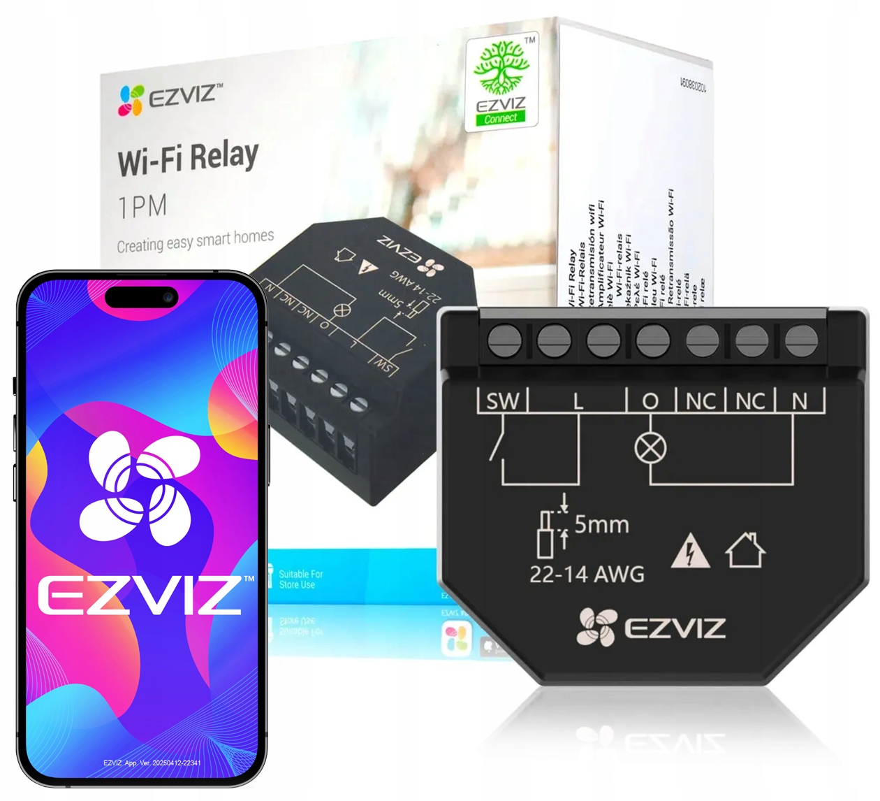Przełącznik Ezviz T36 WiFi 2 kanały zasilanie sieciowe Smart Home