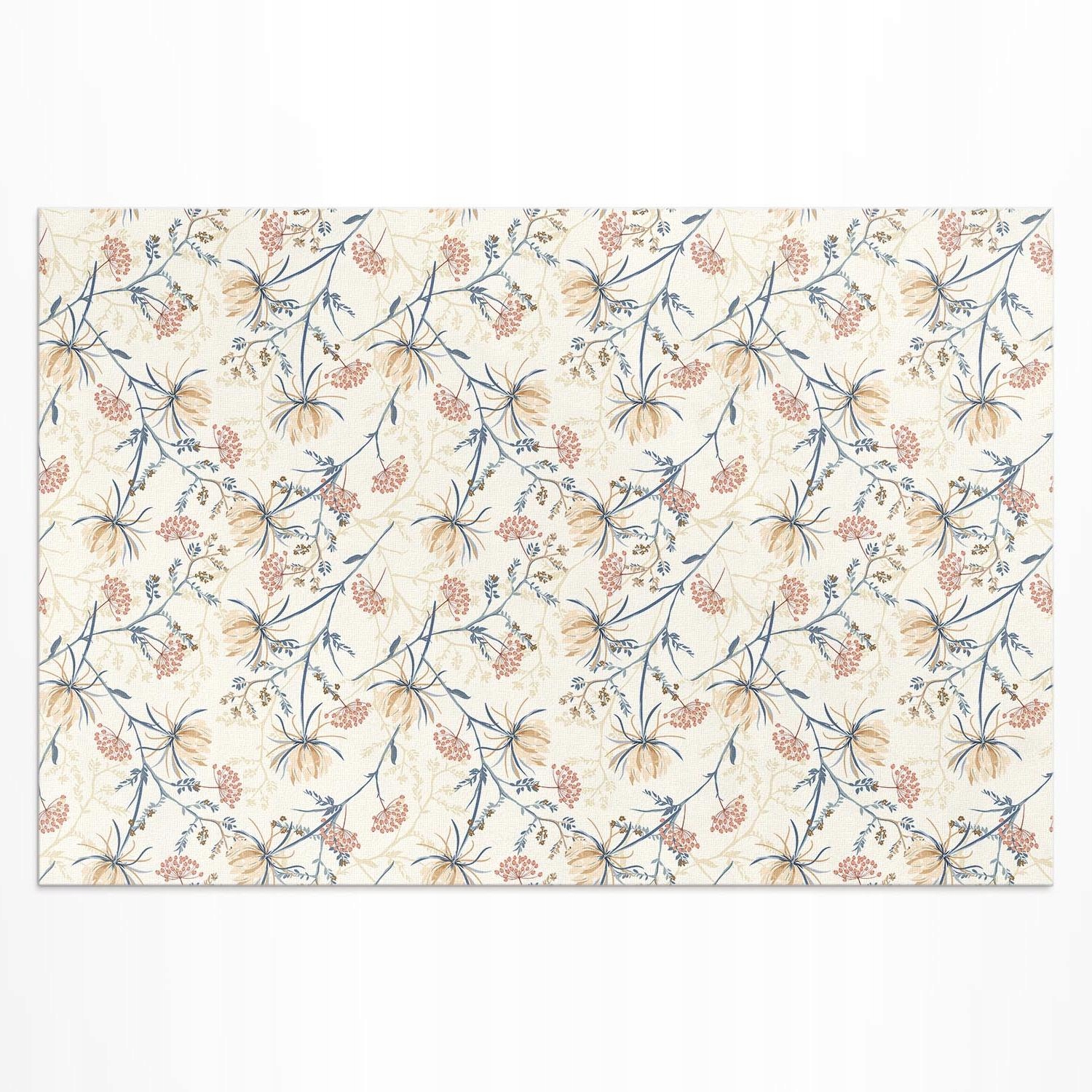 Vinylový vonkajší chodník Kvetinová lúka jemný boho vzor 150 x 100 cm