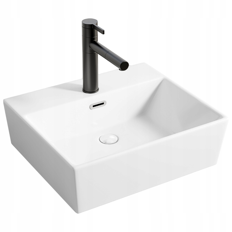 Keramické Umyvadlo Na Desku Bílé Obdélníkové Velké 41 x 36 CM