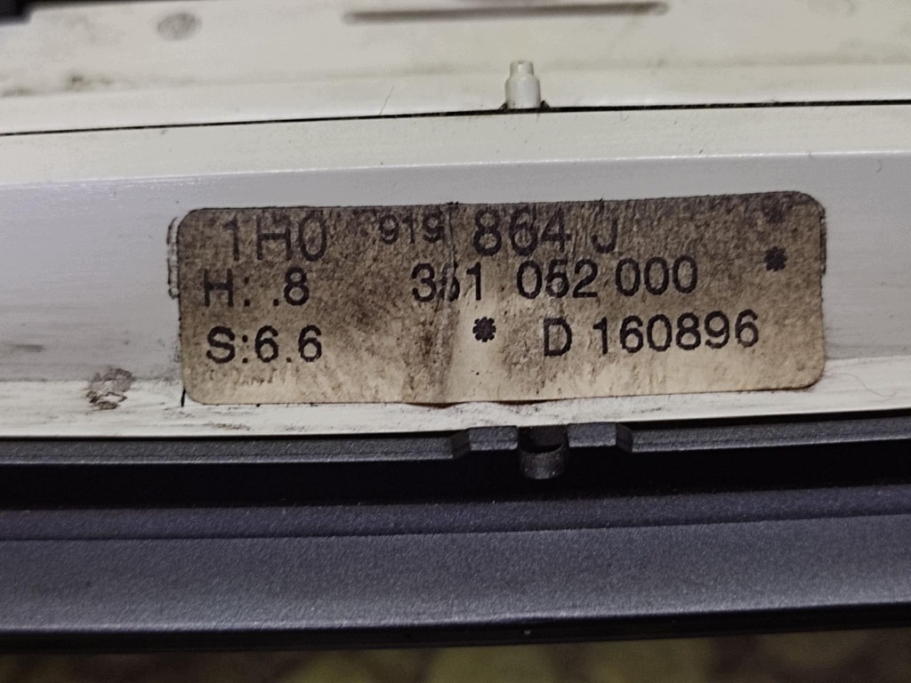 VW GOLF III dials 1H0919864J