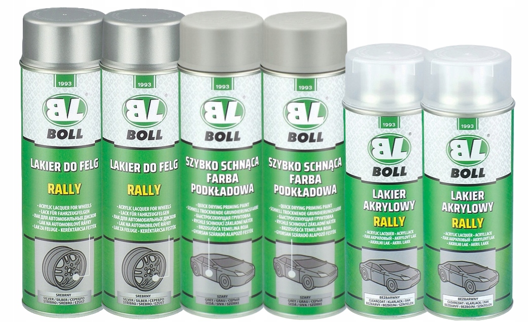 Zestaw do regeneracji i odnowy felg 6 produktów- srebro Boll