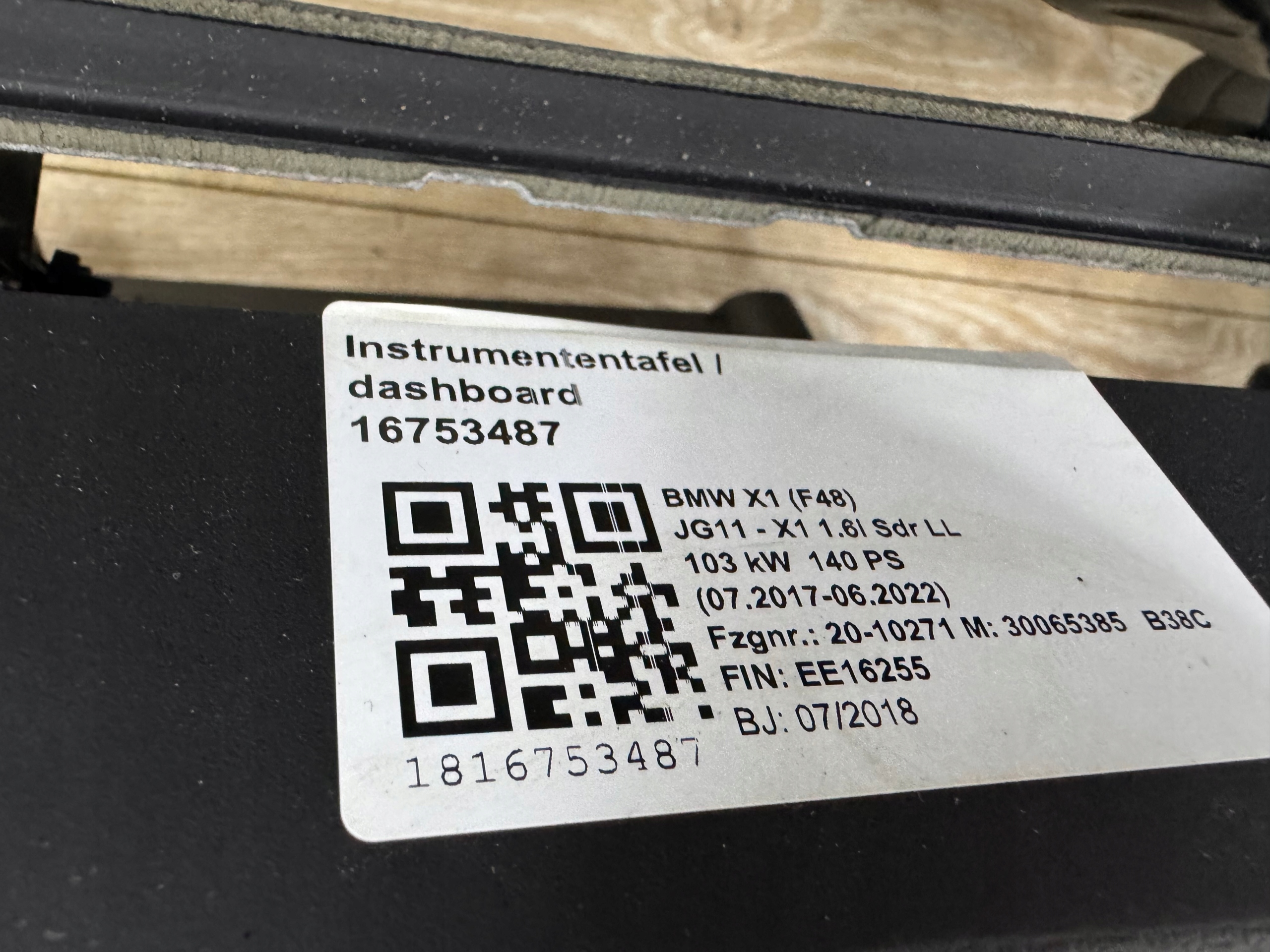 BMW X1 F48 X2 F39 console originál