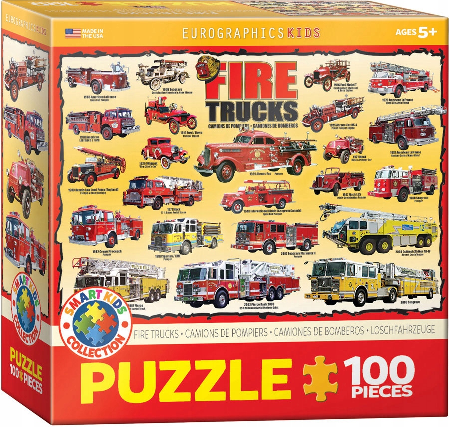 

Puzzle Eurographics Wozy strażackie 100 na Święta