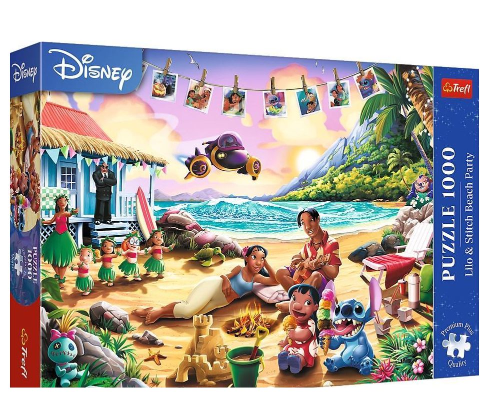 Puzzle Trefl 1000 elementów Lilo&Stitch Impreza na plaży