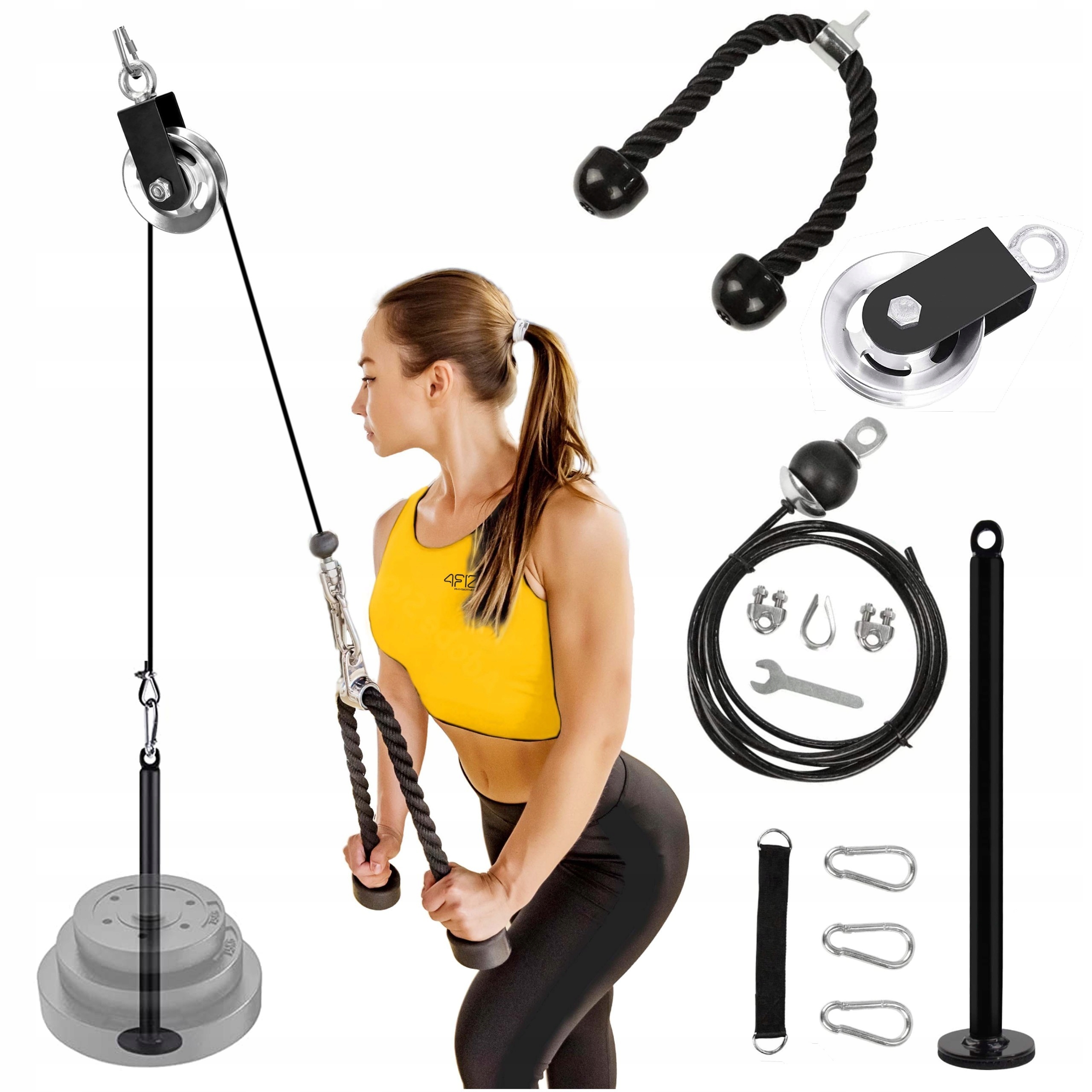 

Wyciąg Górny I Dolny Zestaw 100KG Uchwyt Triceps