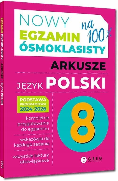 EGZAMIN ÓSMOKLASISTY REPETYTORIUM+ ARKUSZE JĘZYK POLSKI+ MATEMATYKA+ ANGIEL Tytuł Egzamin ósmoklasisty język polski Repetytorium 2025